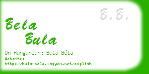 bela bula business card